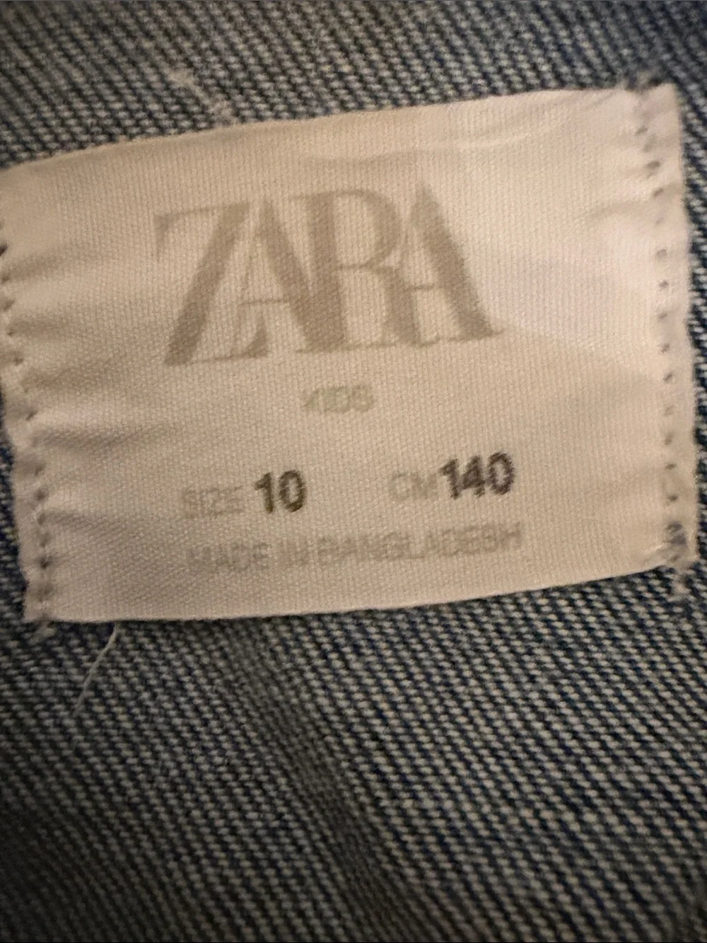 Zara Kids Medium Blue Denim Jacket with Button Front